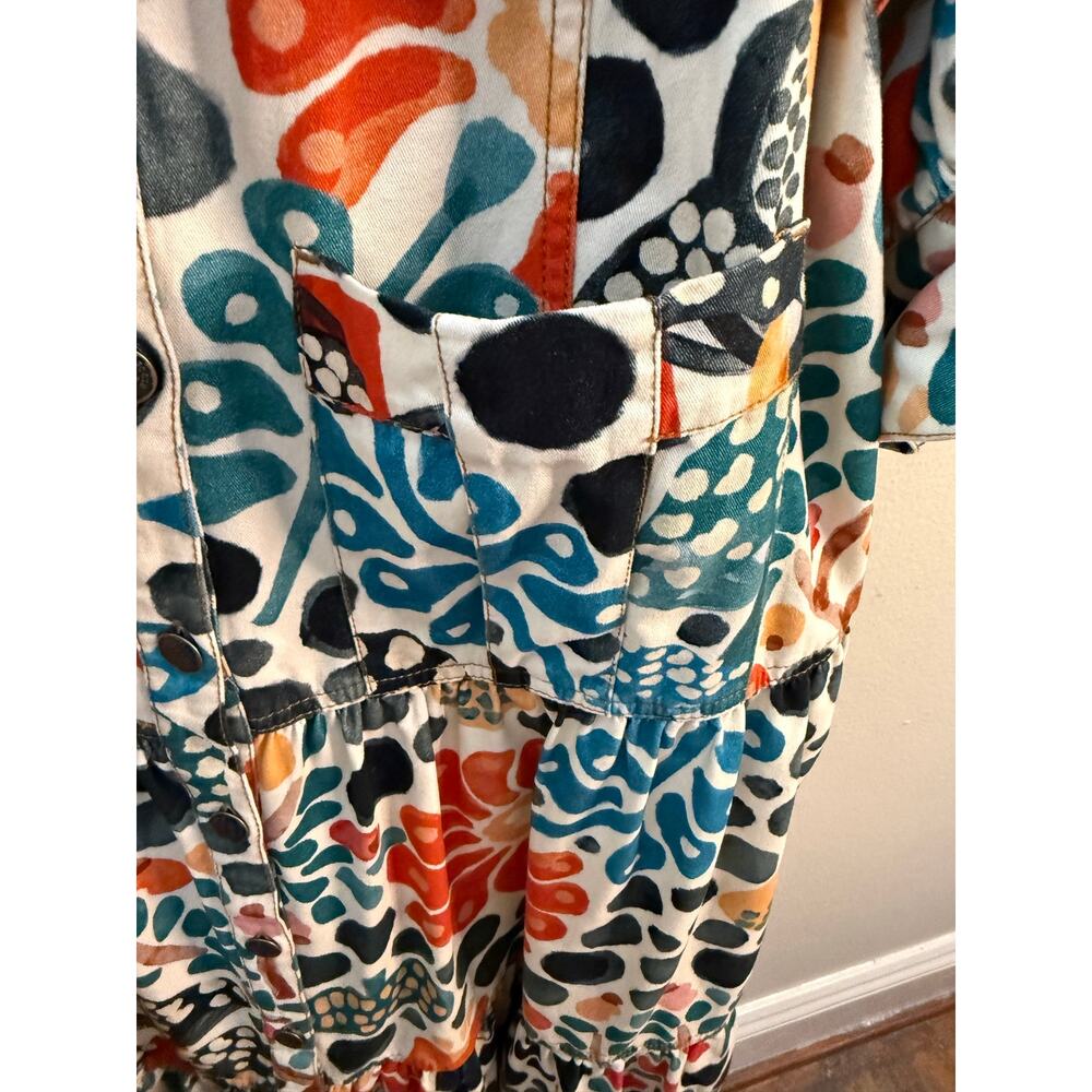 FARM RIO Mushroom Forest Canvas Dress M - Picture 6 of 14
